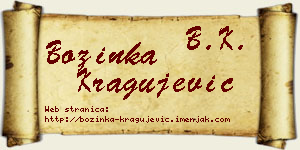 Božinka Kragujević vizit kartica